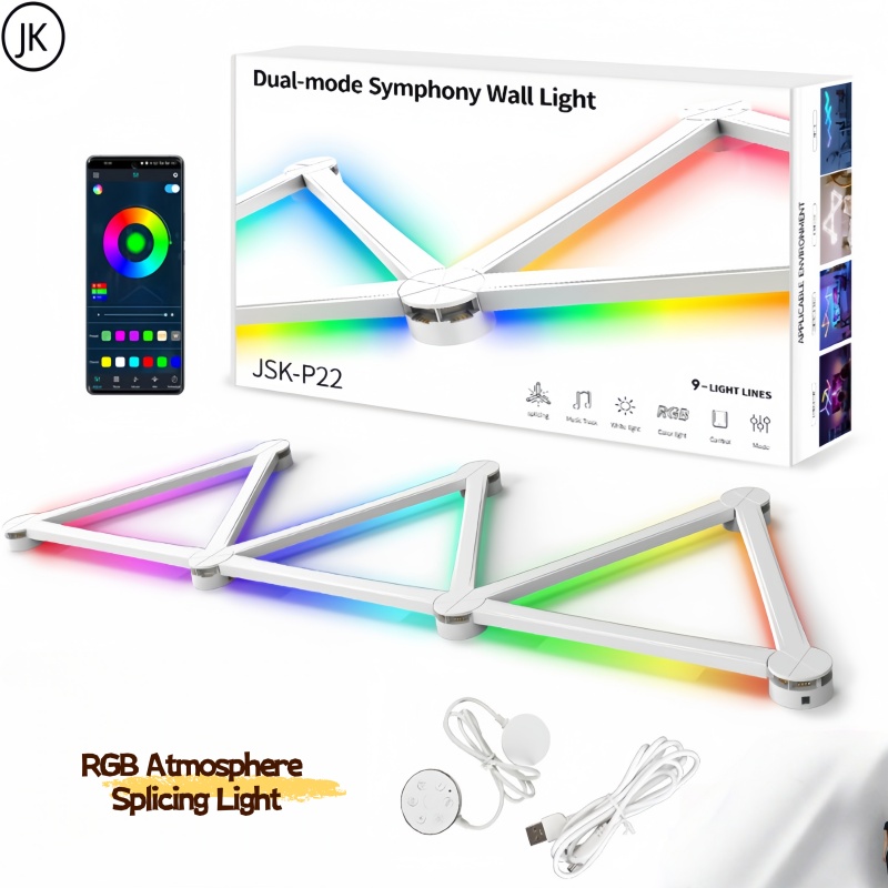 Lighting Decoration On Wall - New Free Splicing DIY RGB Colorful