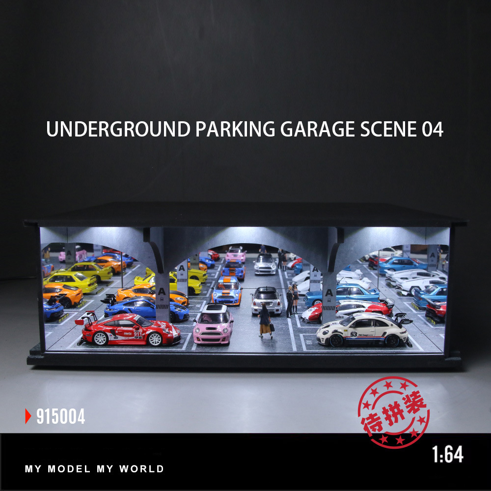 Garage Lighting Decor - Car Garage Diorama Model 1/64 LED