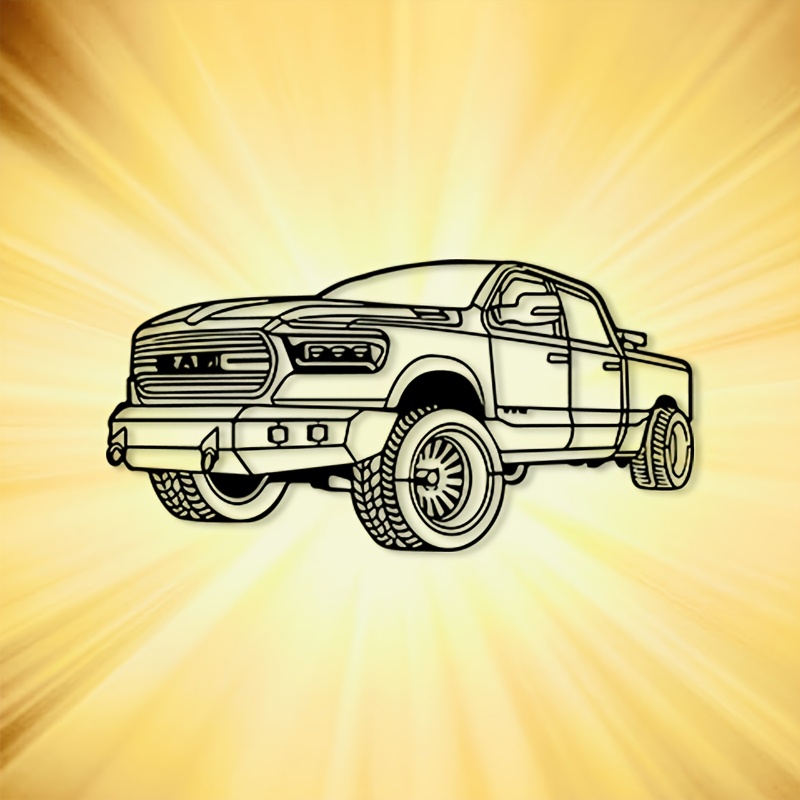 Garage Lighting Decor - CIFBUY Metal Wall Sculpture Heavy Duty