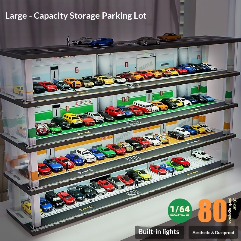 Garage Lighting Decor - 1:64 Scale Parking Garage Model with
