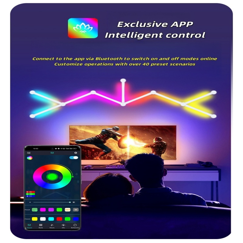New Free Splicing DIY RGB Colo - đánh giá và giá Lighting Decoration On Wall
