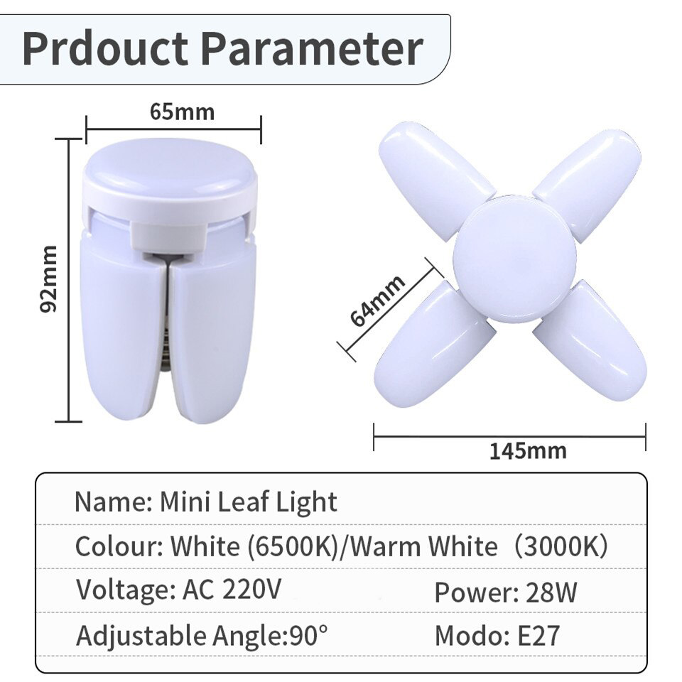 28W Fan Shape LED Bulb E27 LED - đánh giá và giá Garage Lighting Decor