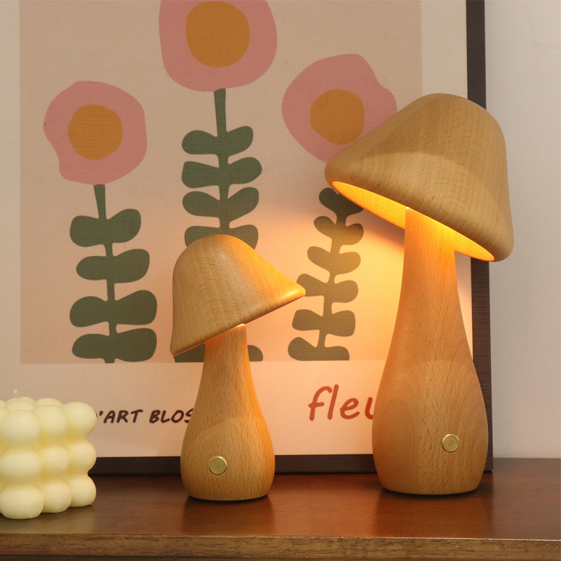 Mushroom Table Lamp Wooden Des - đánh giá và giá Mushroom Table Lamp