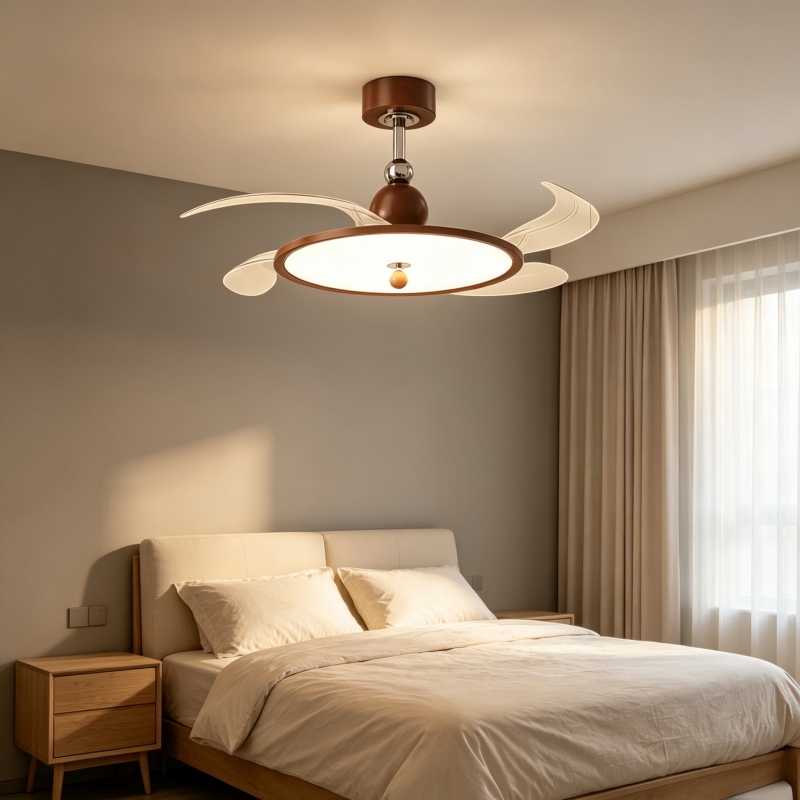 Retractable Blades Fan Ceiling - đánh giá và giá Lighting Decoration On Wall