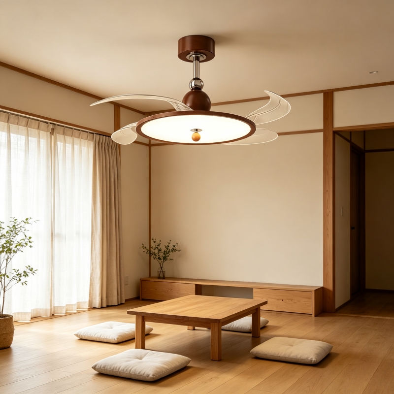 Retractable Blades Fan Ceiling - đánh giá và giá Lighting Decoration On Wall