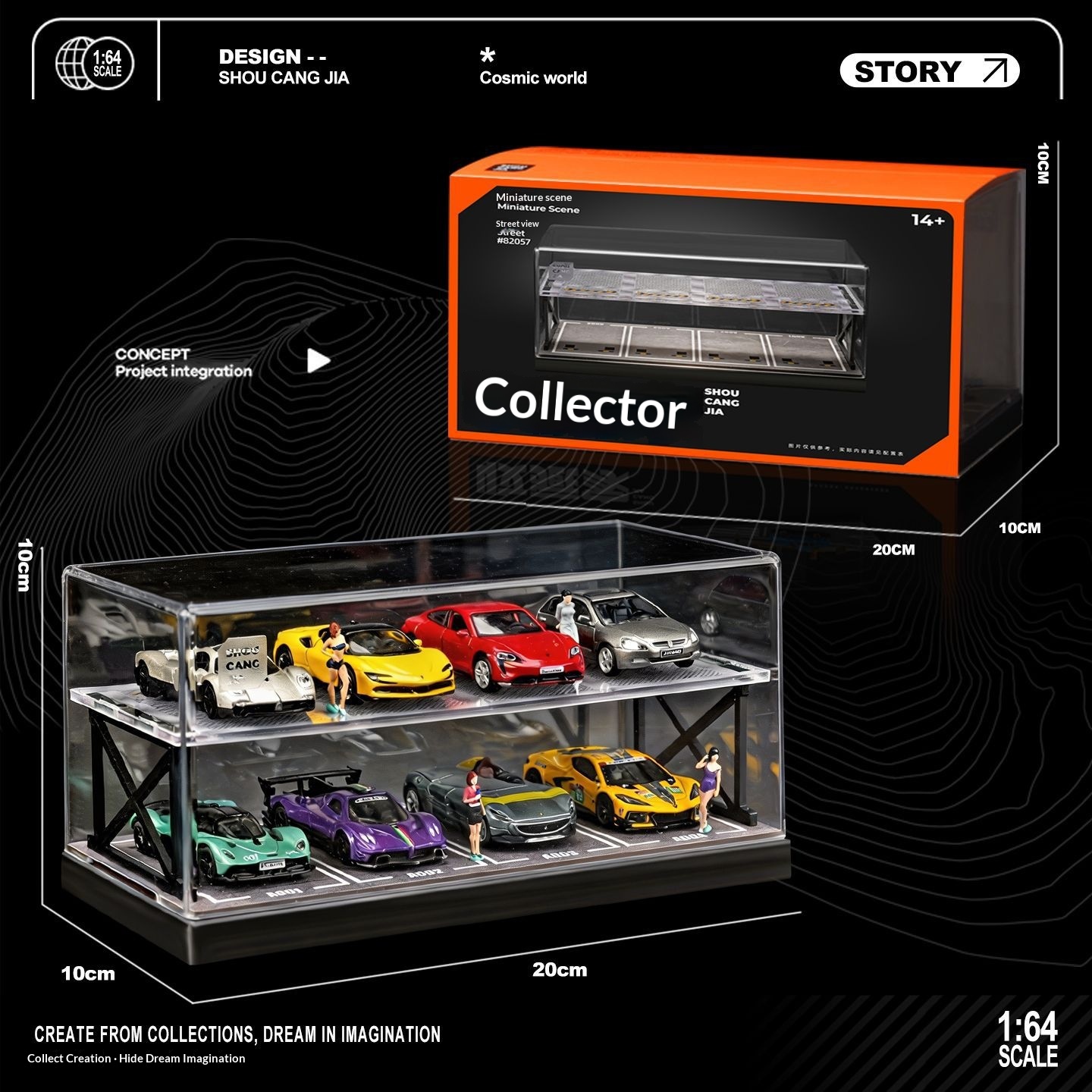 Collector 1:64 Scale Two-Story - đánh giá và giá Garage Lighting Decor