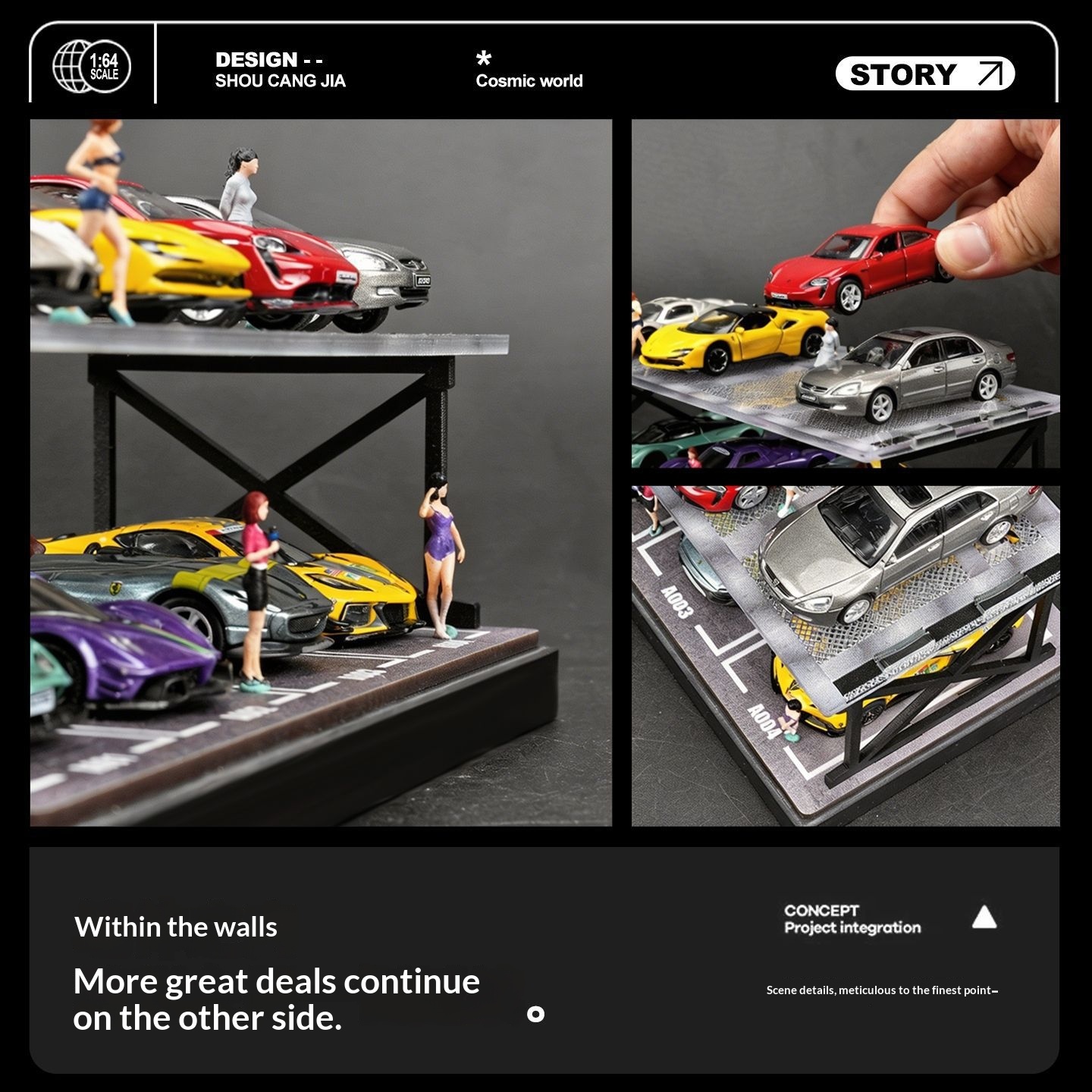 Collector 1:64 Scale Two-Story - đánh giá và giá Garage Lighting Decor