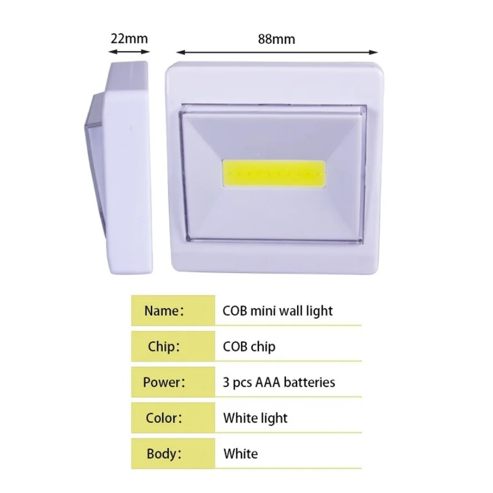 2 Pcs COB LED Night Lights AAA - đánh giá và giá Garage Lighting Decor