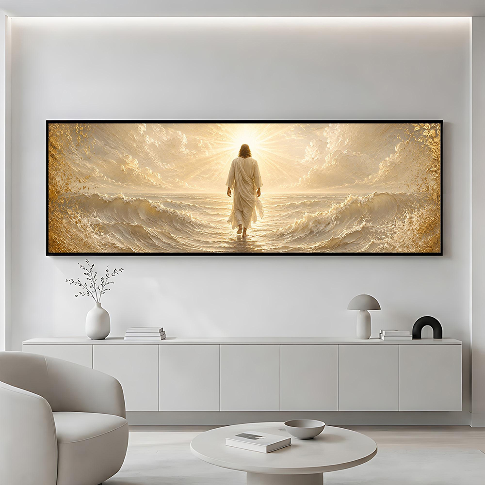 Jesus Walking on Water Canvas  - đánh giá và giá Lighting Decoration On Wall