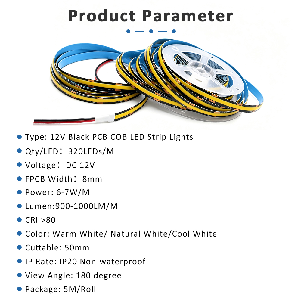 12V COB LED Strip Light 320LED - đánh giá và giá Lighting Decoration On Wall
