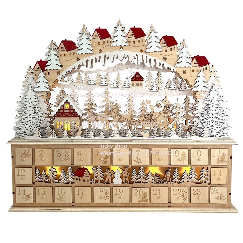 Christmas Wooden Forest Sleigh - đánh giá và giá Lighting Decor Woodbridge
